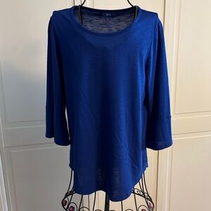 Apt. 9 Women's Royal Blue quarter Sleeve Top